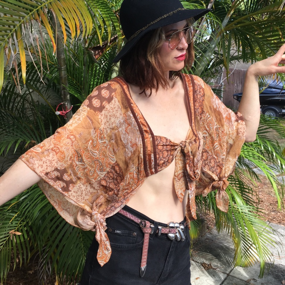 Gypsy boho kimono style top